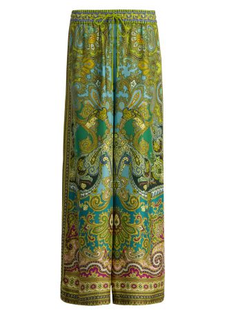 Clemenza printed silk trousers