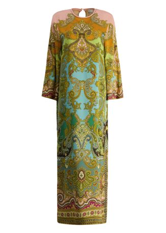 Clemenza printed silk midi dress