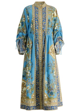 Cassie floral-print cotton midi dress