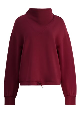 Betsy red panelled stretch-jersey sweatshirt