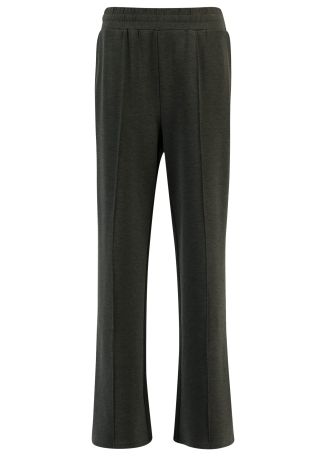 The wide leg green stretch-jersey trousers