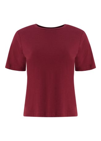 Regina red cotton-blend t-shirt