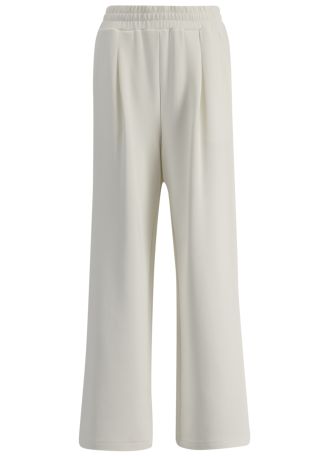 The extra wide leg ivory stretch-jersey trousers