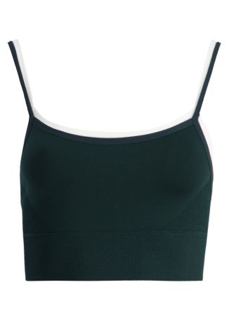 Form seamless maddie green layered bra top