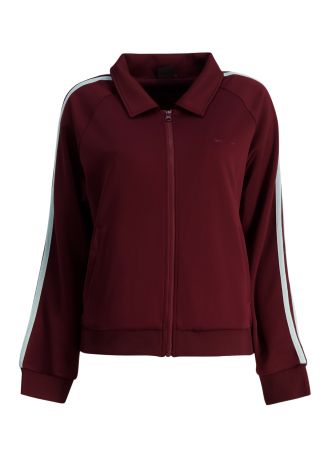 Vitesse pari burgundy striped modal-blend track jacket