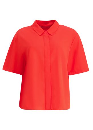 Mina red cropped shirt