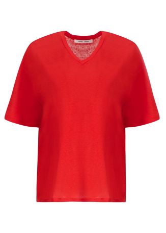 Saeli red linen t-shirt