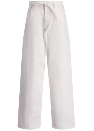 Saharper white straight-leg jeans