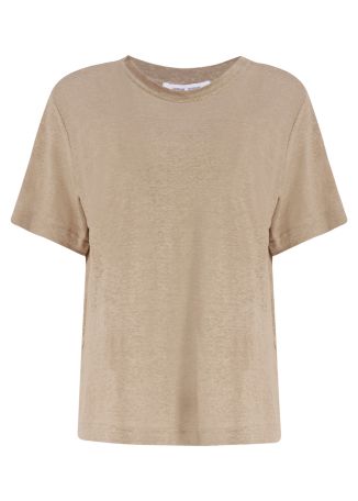 Sacamino beige linen t-shirt