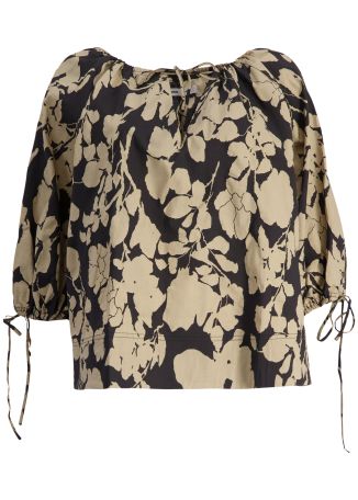 Samatera floral-print cotton blouse