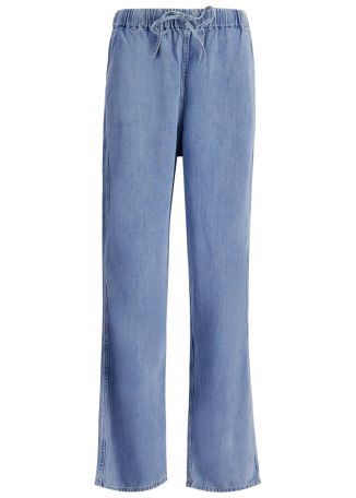 Sahoysa blue straight-leg denim trousers