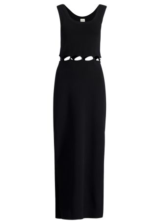 Maves black knitted midi dress