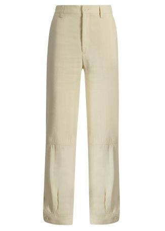 Daron ivory tapered-leg trousers