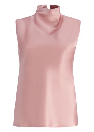 Pink satin top