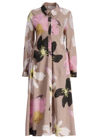 Floral-print midi dress