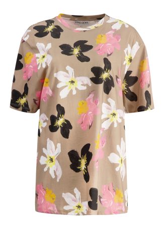 Floral-print cotton t-shirt