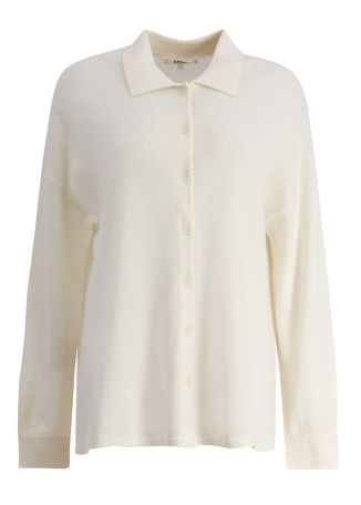 Beige wool-blend shirt
