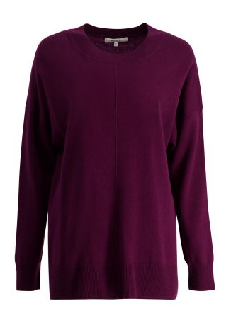 Burgundy wool-blend jumper