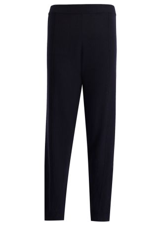Navy wool-blend sweatpants