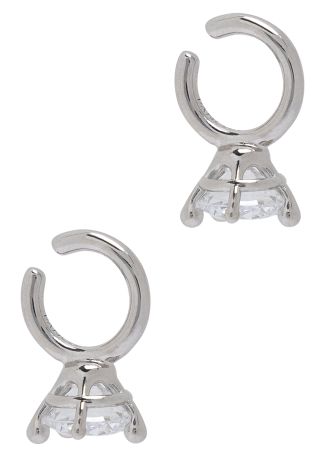 Constellation silver crystal-embellished ear cuff set