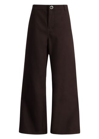 Brown wide-leg jeans