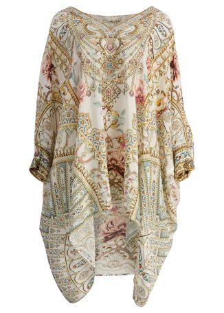 Ottoman dynasty printed silk kaftan