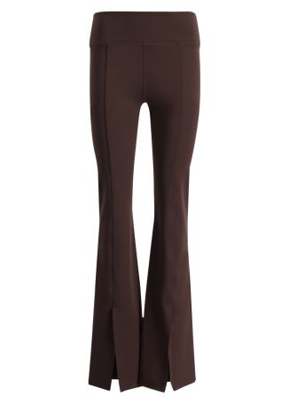 Elevation brown flared stretch-jersey leggings