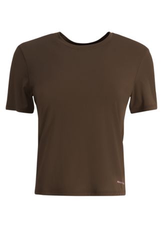 Foundation brown logo stretch-jersey t-shirt