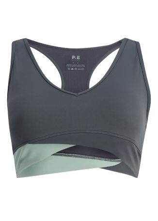 Wander two-tone stretch-jersey bra top