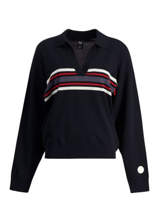 Retreat striped-detail jumper