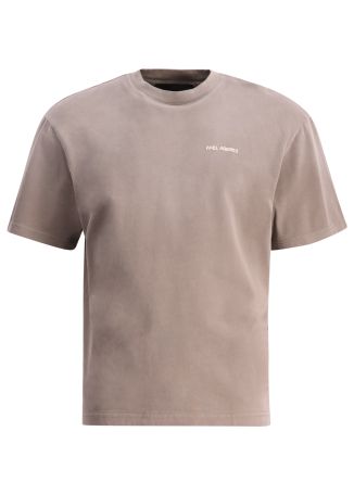 Gradient brown cotton t-shirt