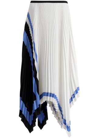 Emilia pleated crepe maxi skirt