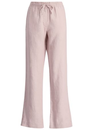 Hoys pink straight-leg linen trousers