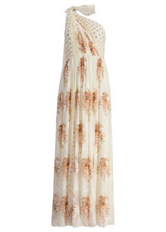 Angelique printed silk-blend maxi dress