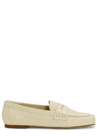 Lana ivory leather loafers