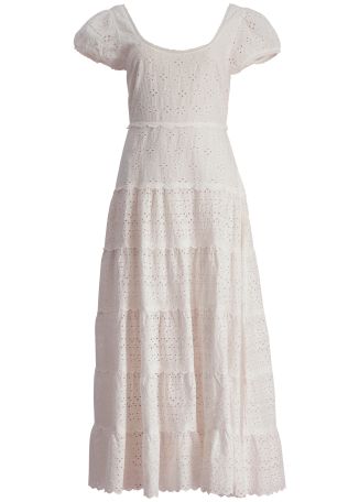 Remi ivory broderie-anglaise cotton midi dress