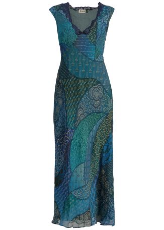 Clarice printed georgette midi dress