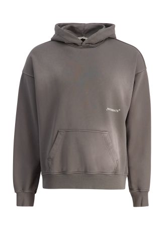 Hooded cotton-blend sweatshirt