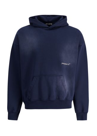 Hooded cotton-blend sweatshirt
