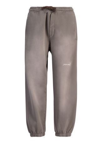 Grey logo cotton-blend sweatpants