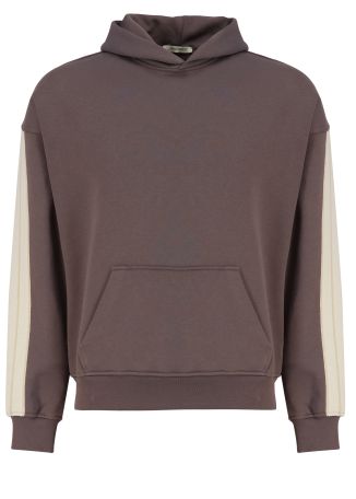 Hooded cotton-blend sweatshirt