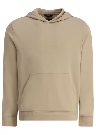 Beige hooded cotton sweatshirt