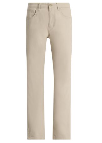 Dylan beige straight-leg stretch-cotton trousers
