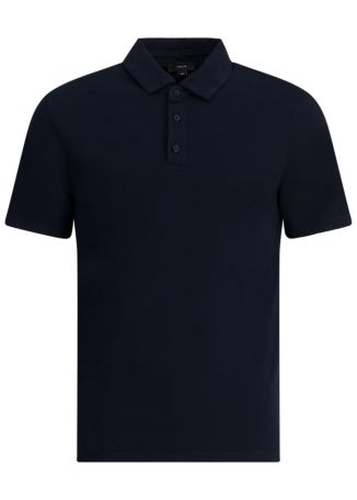 Navy cotton polo shirt