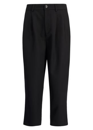 Cambridge black pleated wool trousers