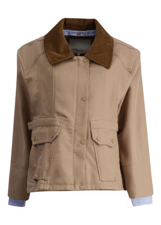 Cropped cotton jacket