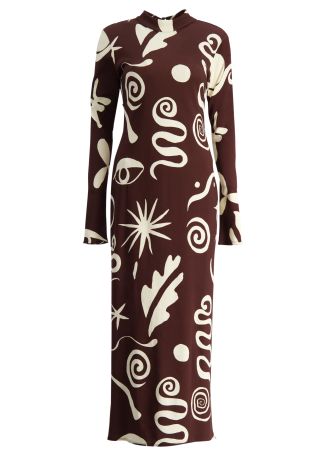 Rebecca printed cotton maxi dress