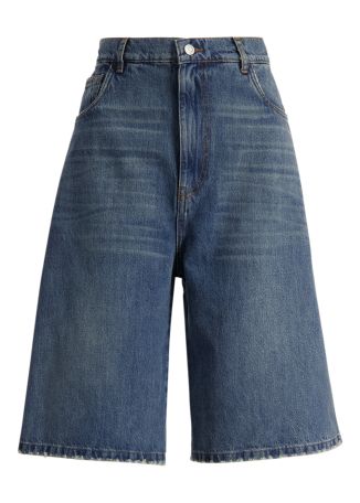 Blue straight-leg jeans