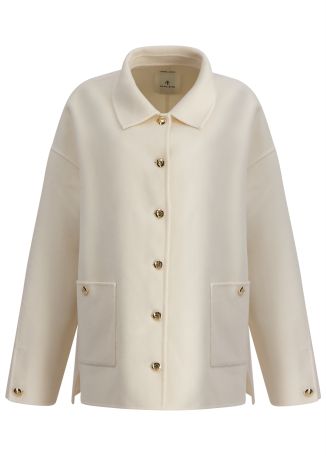 Ivory wool-blend jacket