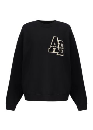 Miles black logo cotton sweatshirt